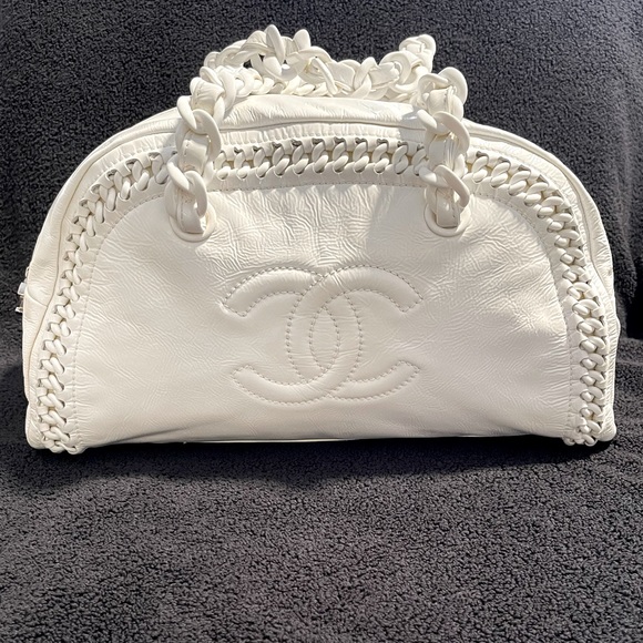 CHANEL Handbags - Authentic Chanel Patent White leather